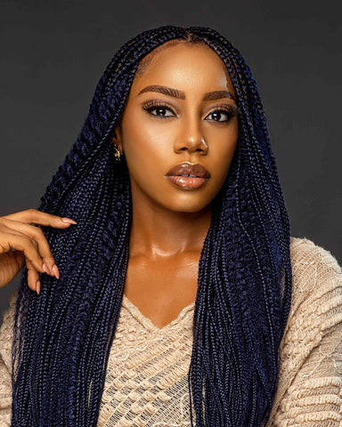 Lush Hair Extension Naija Braid- Synthetic Hair Pre-Drawn Extension for Braiding Hair | Jumbo Braids 86inch Extension for Box Braids & Protective Styles |  Attachments for all Hair Types (165g)