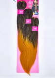 Lush Hair Extension Silk Braid - Synthetic Hair Pre-Picked Ready Braids Extension | Jumbo Braids 24inch  Pre-Cut Extension for Box Braids & Protective Styles | Attachments for all Hair Types